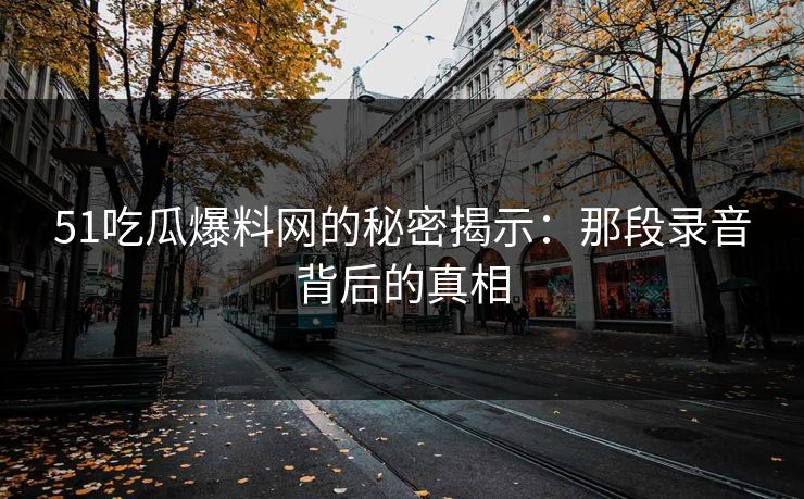 51吃瓜爆料网的秘密揭示：那段录音背后的真相