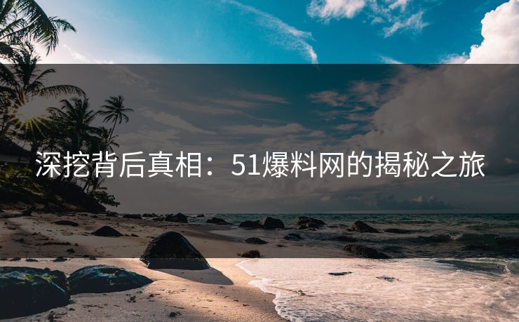 深挖背后真相：51爆料网的揭秘之旅